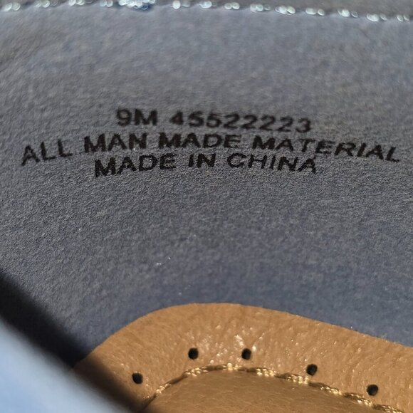 CATOS WOMENS BLUE TWEED LOAFER CHAIN ACCENT ON TOE LIKE NEW SIZE 9 EUC - Picture 6 of 9